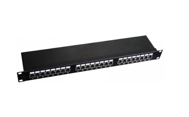 Cat 6a Patch Panel, shielded, 24-port